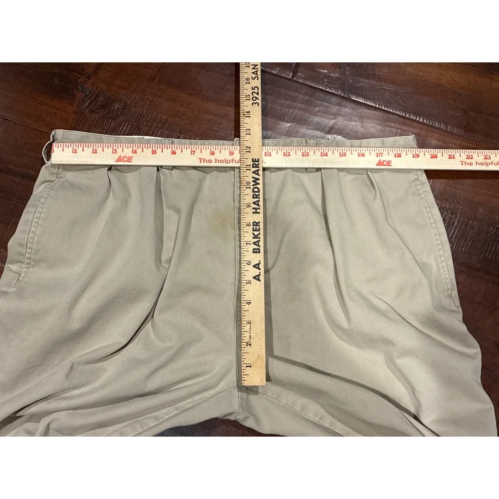 Polo Ralph Lauren Chino Pants Men 40x32 Khaki Pleated Front 100% Cotton